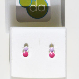 Earrings NWB 2 Tiny Dot Post Enamel & Sterling